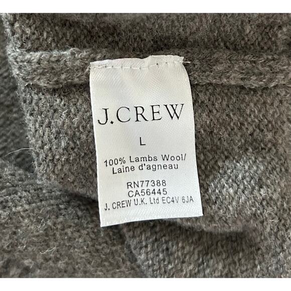 J. Crew Men’s Size Large 100% Lambswool Button Front Mock Neck Sweater - Picture 7 of 7